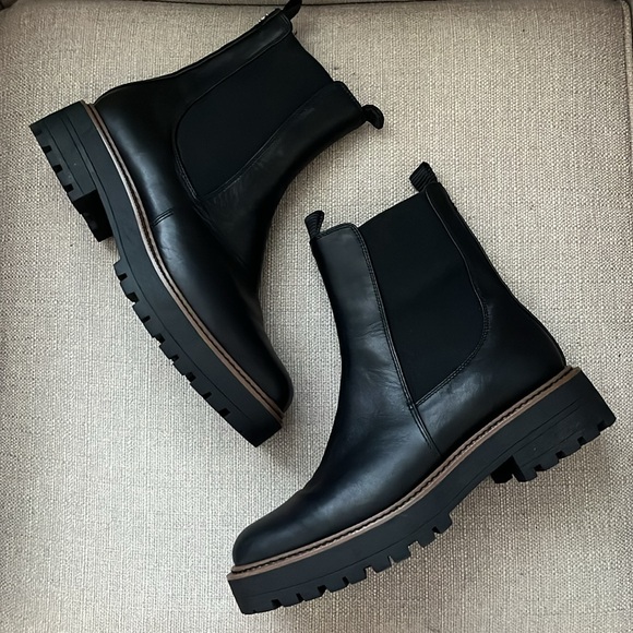 Sam Edelman Laguna Chelsea Boot - Black Lug Sole Size 10 - Picture 4 of 10